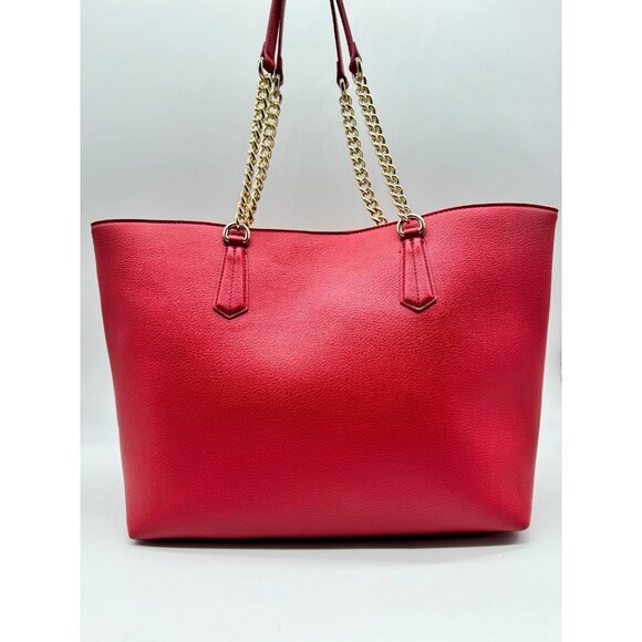 INC International Concepts Zoiey chain strap women's XL tote bag --RED - Picture 2 of 11